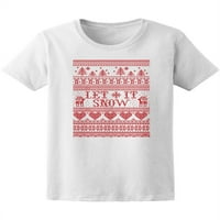 Нека сняг сладък Коледа сърце тениска жени-изображение от Шатърсток, Женски ХХ-голям
