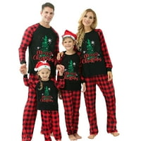 Купрети коледни пижами за семейство коледни Пижами съвпадащи комплекти червено карирано пижама семейство Коледа празник спално облекло
