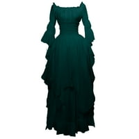Transer жени с дълъг ръкав на шията с дължина дължина на косплей рокля плюс рокля с размер