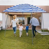 Студио 8 ' х8 ' лека наклонена навес преносима декоративна палатка за вътрешен двор, идеална за открит Дом Градина сенник навес, синя ивица