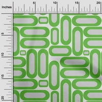 OneOone памучен камбричен зелена тъкан Геометричен шивашки материал от печат на тъкан край двора