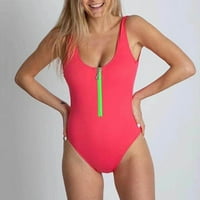 Fnochy tankini върхове за жени плюс размер v шия еднократно цип плътни бански костюми бикини плувни плажни дрехи