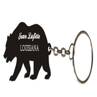 Жан Лафит Луизиана Сувенирна метална мечка ключодържател