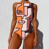 Bigersell Bikini комплекти за жени жени бикини с висока талия за контрол на корема с две бански костюми къси женски бикини с висока талия, стил 479, многоцветен l