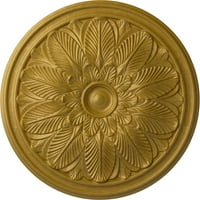 Екена Милуърк 5 8 од 3 4 П Бордо таван медальон, ръчно рисувани фараони злато
