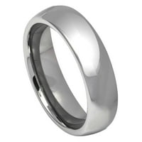 Персонализиран персонализиран гравиращ сватбена лента на пръстен за него и нейния полиран лъскав купонен пръстен