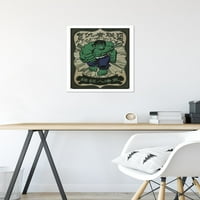 Marvel Modern Heritage - Wall Poster на Hulk, 14.725 22.375 рамка