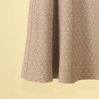 Поли за жени Плътен цвят жените модел плетене пуловер А-линия пола средата дължина пола плисирана пола пола Миди годни и пристъп ежедневно Ежедневни елегантни а-линия Суинг подгъва Плисирана пола