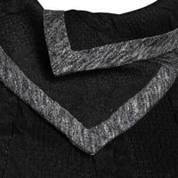 Tdoqot есенни пуловери за жени- мода плюс бутон за размери нагоре плетен дълъг ръкав Екипаж Женски пуловери Сив размер l