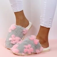 Зимна мода за ежедневни обувки за жени дишащи intdoor чисти цветни цветя декорирани чехли