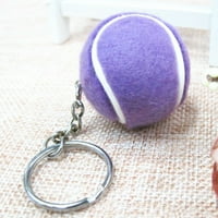 Ключов пръстен мек прекрасен флокиращ мини спортен бал тенис ключодържател за деца