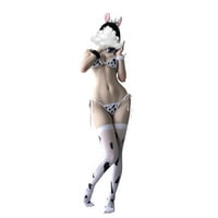 Бельо за жени полупрозрачни сладки краве костюм бикини за глава на гривна