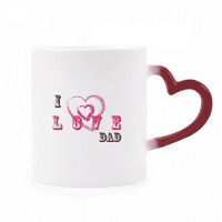 Любов татко завинаги faly топлинна чувствителна чаша червен цвят смяна на каменни изделия чаша