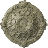 Екена Милуърк 3 8 од 3 4 П Хамилтън таван медальон, ръчно изрисуван замък камък пращене
