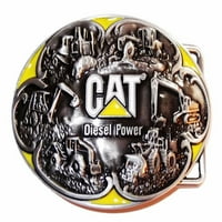 Caterpillar Cat Diesel Power Metal W Емайл акценти катарама за колан