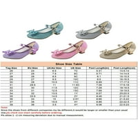 Harsuny Girls Princess Shoe Sparkle Ress обувки Bowknot Mary Jane Wedding Lightweight Anti-Slip Glitter Purple 1y