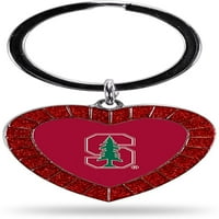 Stanford Keychain Rhinestone Heart Decal Emblem Team Color University of